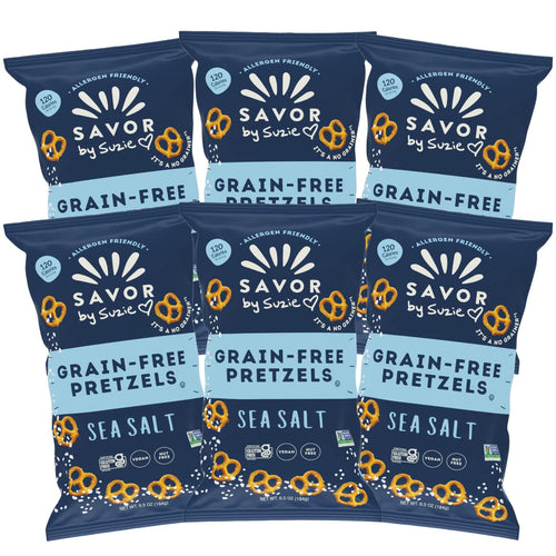 Savor by Suzie Gluten-Free Pretzels, Sea Salt, 6 Count