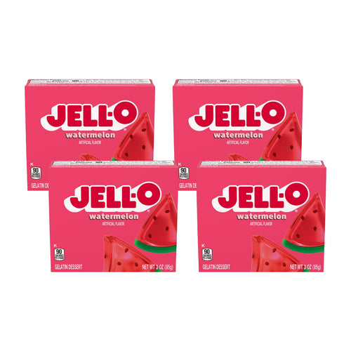 Jell-O Gelatin Dessert Mix, Watermelon, 3 oz (Pack of 4)