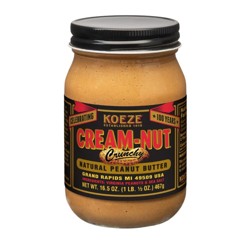 Koeze Cream-Nut Crunchy Peanut Butter, 16.5 oz