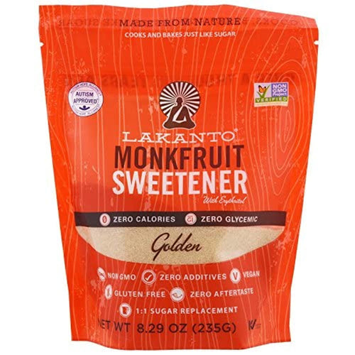 Lakanto Golden Monk Fruit Sweetener, 8.29 oz (Pack of 2)