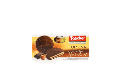 Loacker Tortina Dark Noir Chocolate Coated Wafer, 4.41 oz