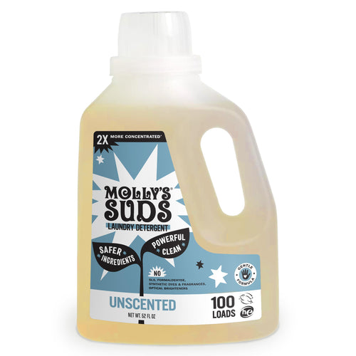 Molly's Suds Liquid Laundry Detergent, Unscented, 100 Loads