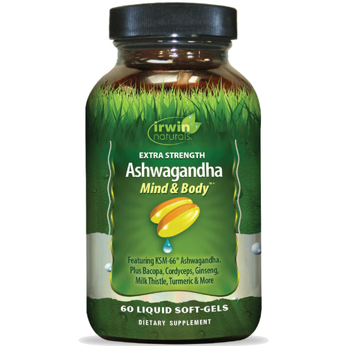 Irwin Naturals Extra Strength Ashwagandha Mind & Body Support, 60 Softgels