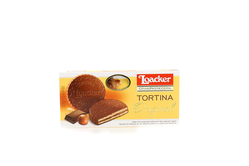 Loacker Tortina Original Specialty Wafers, Hazelnut Cream Filling (Pack of 12)