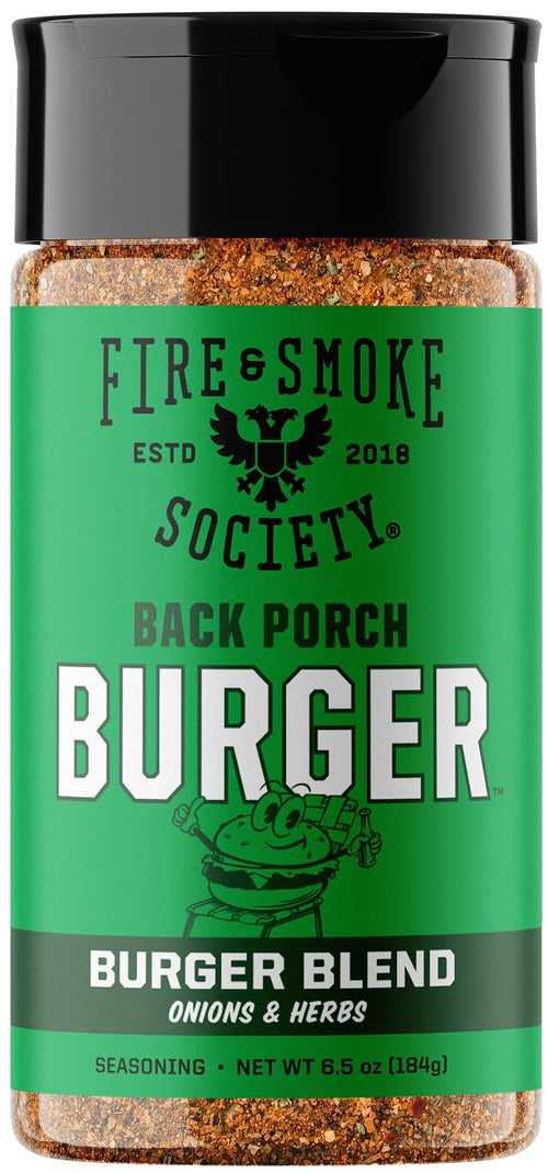 Fire & Smoke Society Back Porch Burger Seasoning, 6.5 oz
