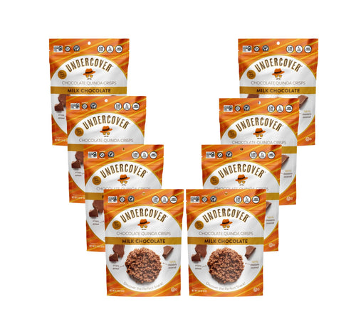 Undercover Chocolate Quinoa Crisps, Milk Chocolate, 2 oz (Pack of 8)