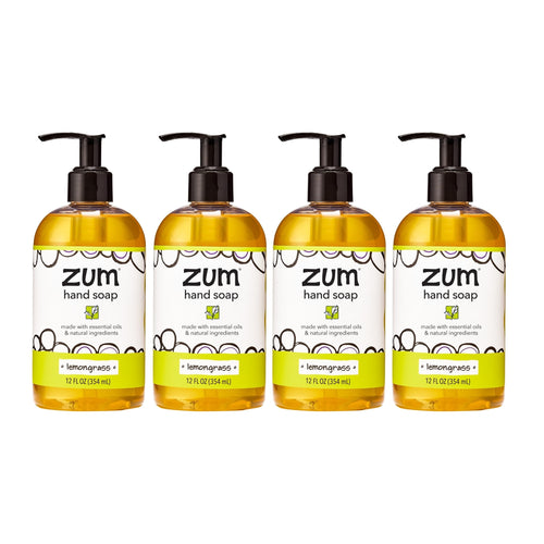 Zum Hand Soap, Lemongrass, 12 oz (Pack of 4)