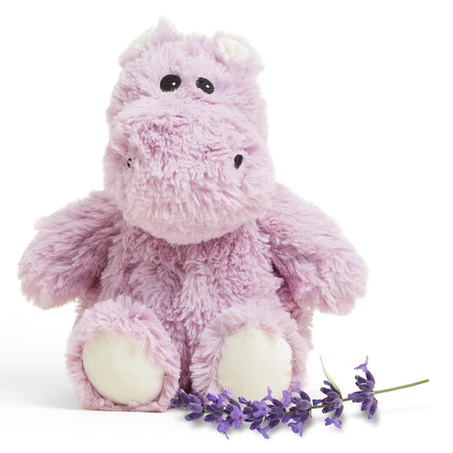 Warmies Junior Microwavable Weighted Hippo Stuffed Animal, 9 in