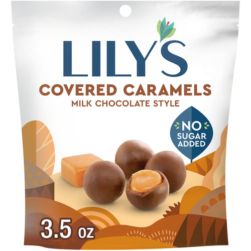 Lily's Milk Chocolate Style Covered Caramels, No Sugar Added, 3.5 oz