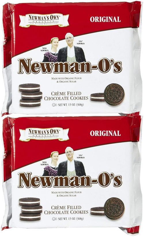 Newman's Own Organic Chocolate Vanilla Creme Cookies, 13 oz (Pack of 2)