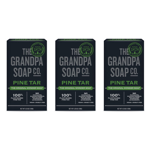Grandpa's Pine Tar Bar Soap, 4.25 oz (Pack of 3)