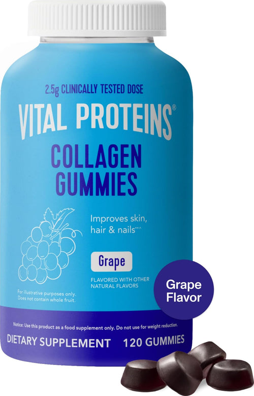 Vital Proteins Collagen Gummies, Grape, 120 Count