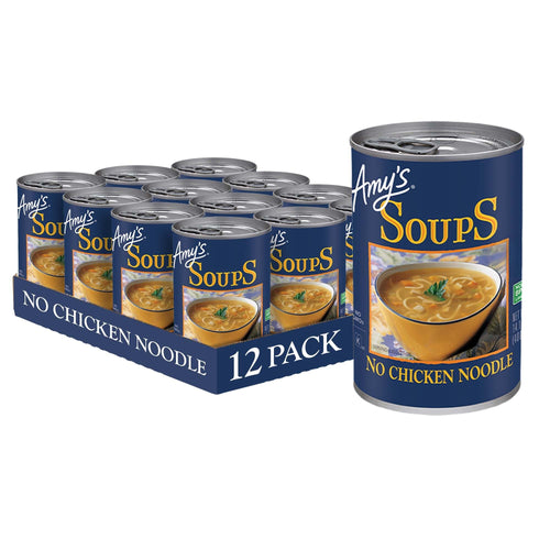 Amy's Vegan No Chicken Noodle Soup, 14.1 oz (Pack of 12)