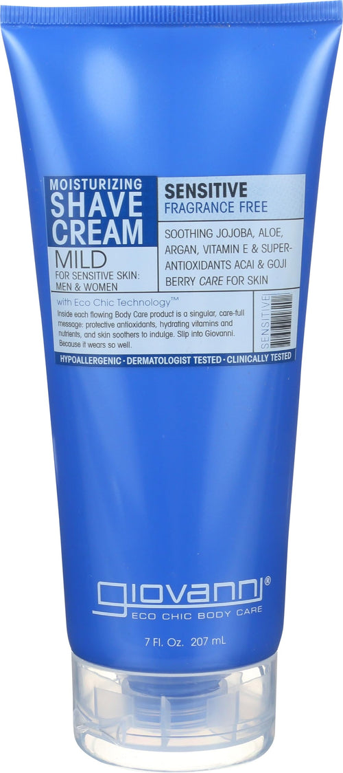 Giovanni Moisturizing Shave Cream, Tea Tree and Mint, 7 oz