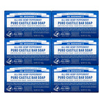 Dr. Bronner's Pure-Castile Bar Soap, Peppermint, 5 oz (Pack of 6)