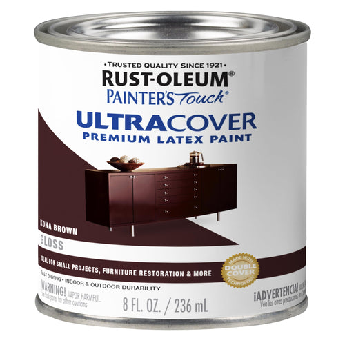 Rust-Oleum Painter's Touch Latex Enamel Paint, Gloss Kona Brown
