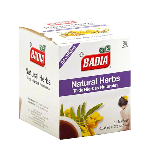Badia Natural Herbs Tea, 10 Tea Bags
