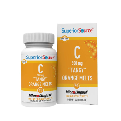 Superior Source Vitamin C 500 mg Tangy Orange Melts, 90 MicroLingual Tablets
