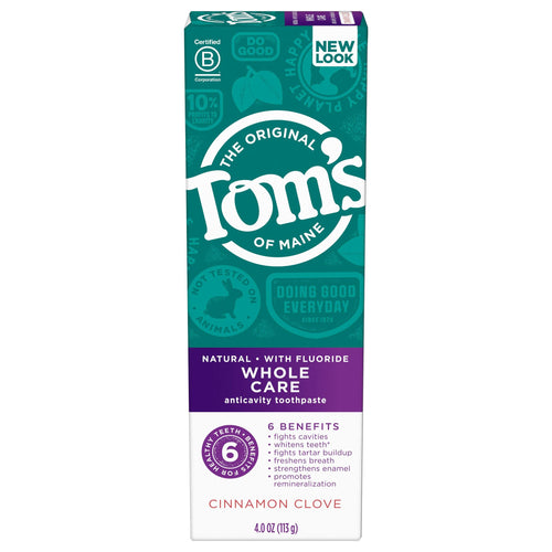 Tom's of Maine Whole Care Toothpaste, Cinnamon Clove, 4 oz