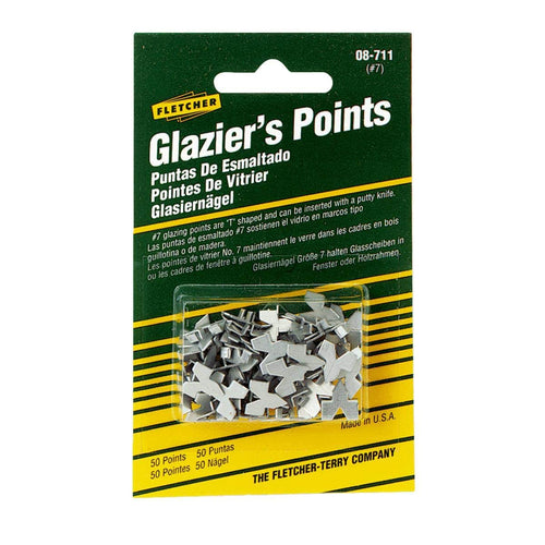 Fletcher Glazier Points for Window Repair and Reglazing, 50 Pack