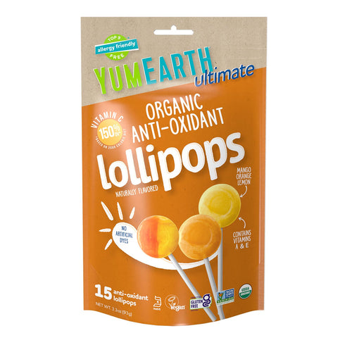 YumEarth Organic Antioxidant Lollipops, 15 Count