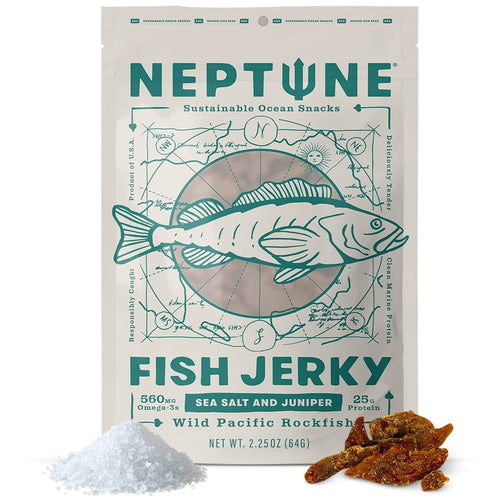 Neptune Fish Jerky, Smoked Sea Salt and Juniper, 2.25 oz