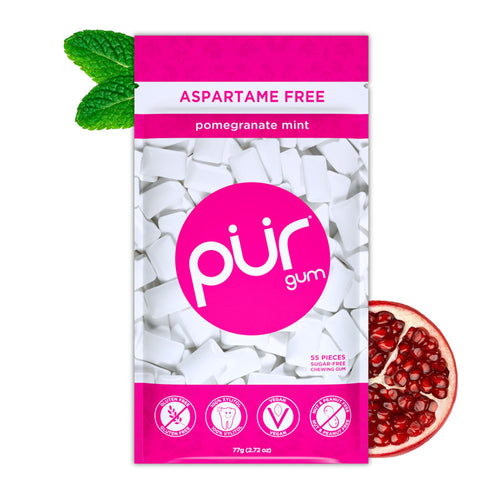 PUR Xylitol Gum, Pomegranate Mint, 55 Count