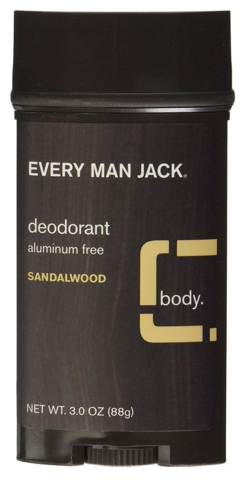 Every Man Jack Sandalwood Deodorant, 3 oz (Pack of 2)