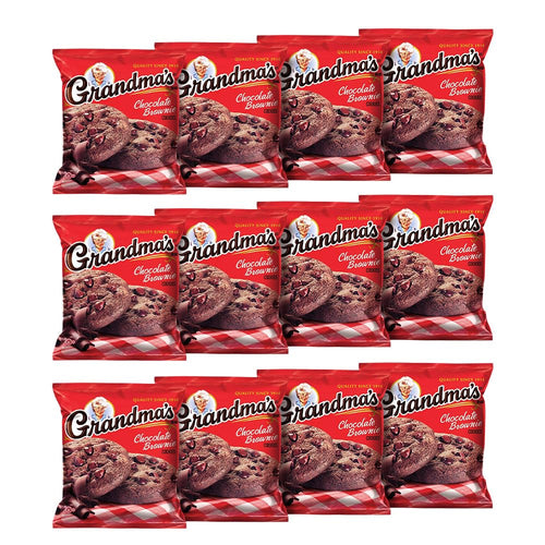 Grandma's Homestyle Big Cookies, Chocolate Brownie, 2 Cookies per Pack (Pack of 12)
