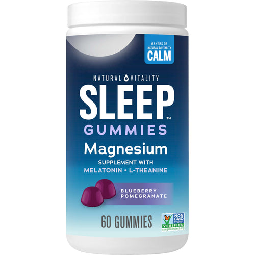 Natural Vitality Calm Sleep Gummies, Blueberry Pomegranate, 60 Count