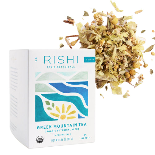Rishi Tea Greek Mountain Organic Herbal Tea Bags, 15 Count