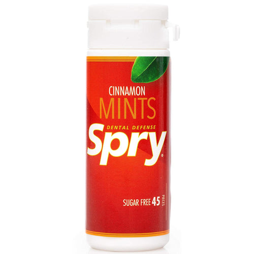 Spry Xylitol Breath Mints, Sugar Free, Cinnamon, 45 Count