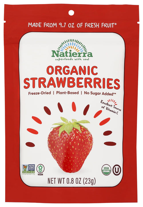 Natierra Organic Freeze-Dried Strawberries, 0.8 oz