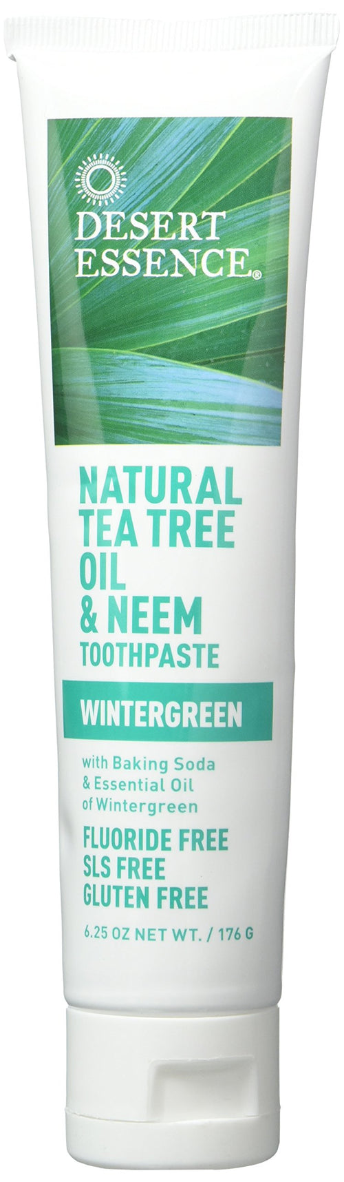 Desert Essence Tea Tree Oil Wintergreen Toothpaste, 6.25 oz (Pack of 2)