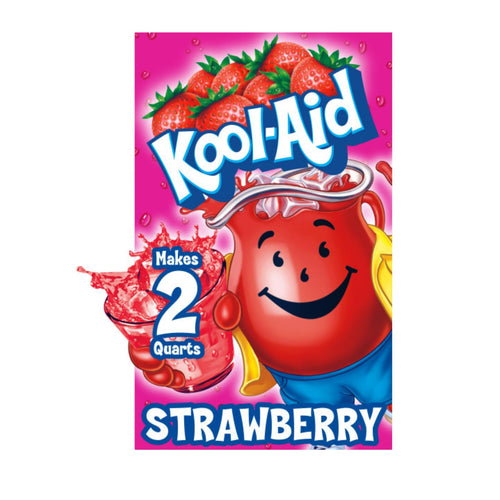 Kool-Aid Unsweetened Strawberry Powdered Drink Mix, 0.14 oz Packet (Pack of 15)