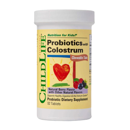 ChildLife Essentials ChildBiotics with Colostrum Probiotics, 92 Tablets