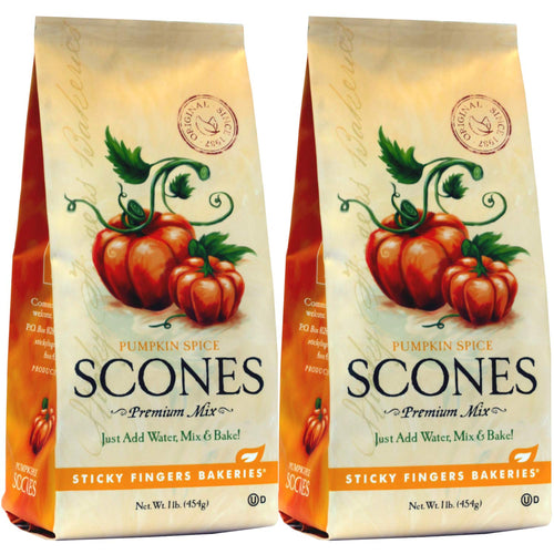 Sticky Fingers Bakeries Pumpkin Spice English Scone Mix, Makes 12 Scones
