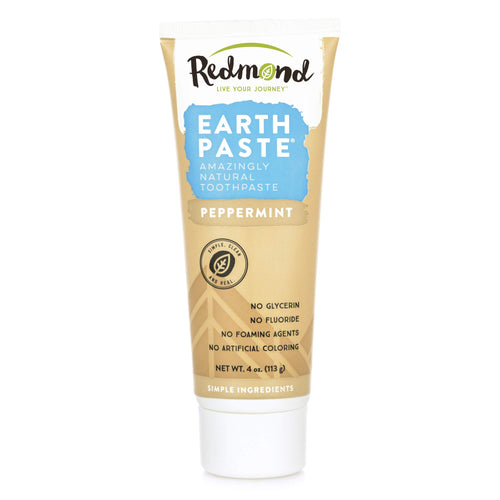 Redmond Earthpaste Natural Toothpaste, Peppermint, 4 oz (Pack of 3)