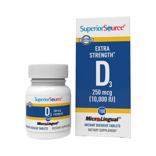 Superior Source Vitamin D3 10,000 IU, 100 Sublingual Tablets