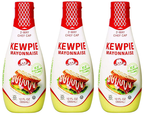 Kewpie Japanese Mayonnaise Squeeze Bottle, 12 oz (Pack of 3)