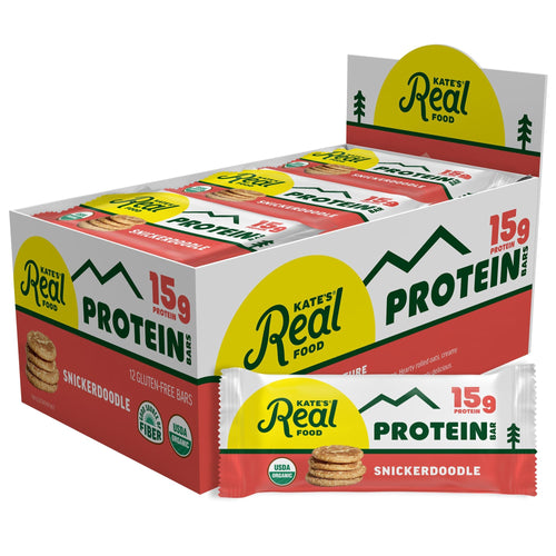 Kate's Real Food Organic Protein Bars, Snickerdoodle, 2.2 oz (12 Count)