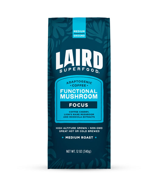 Laird Superfood Focus Coffee, Medium Roast Ground, 12 oz