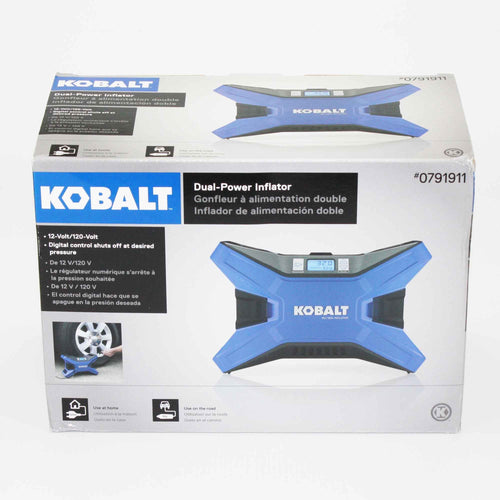 Kobalt 120V & 12V Portable Air Compressor Inflator, 120 PSI