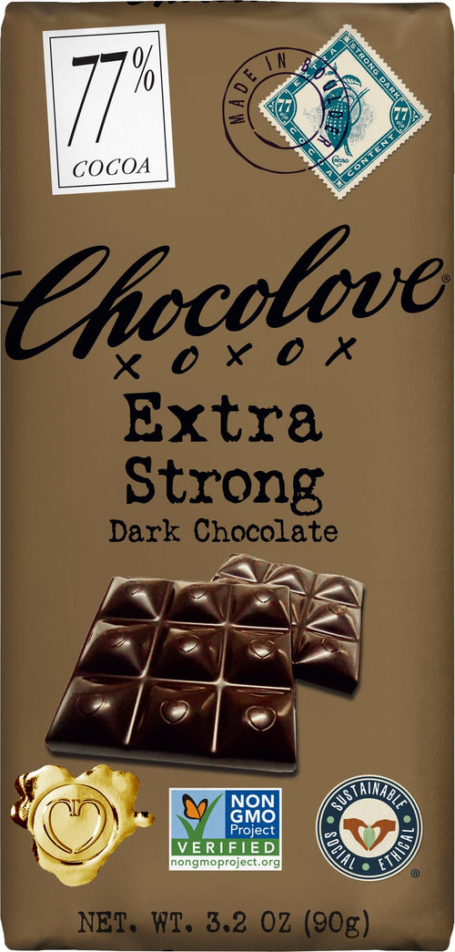Chocolove Extra Strong Dark Chocolate Bar, 3.2 oz