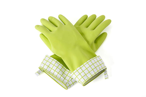 Full Circle Splash Patrol Natural Latex Dish Gloves, Medium/Large, Green