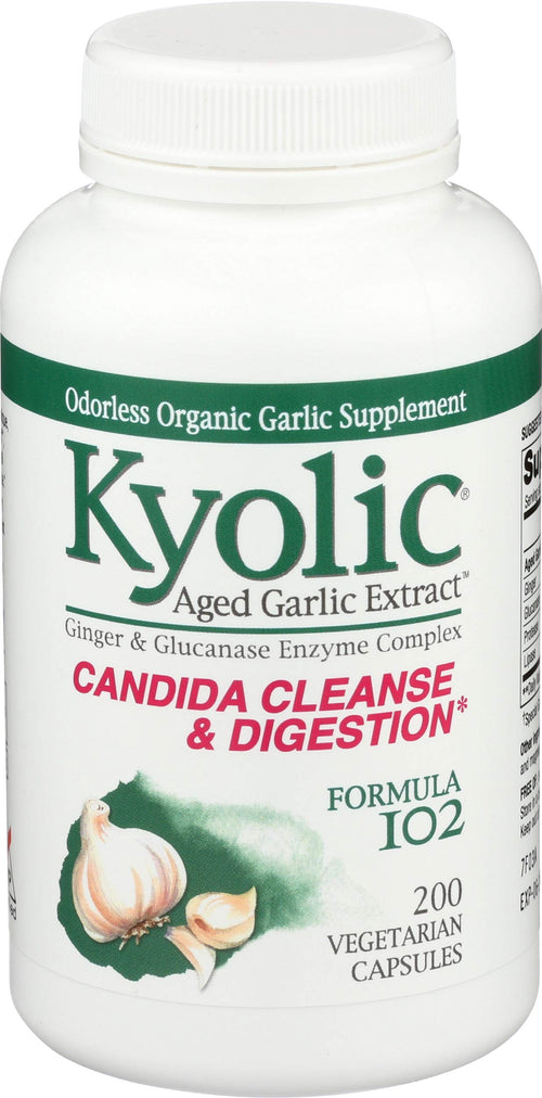 Kyolic Aged Garlic Extract Formula 102 Cleanse & Digestion, 200 Veggie Capsules