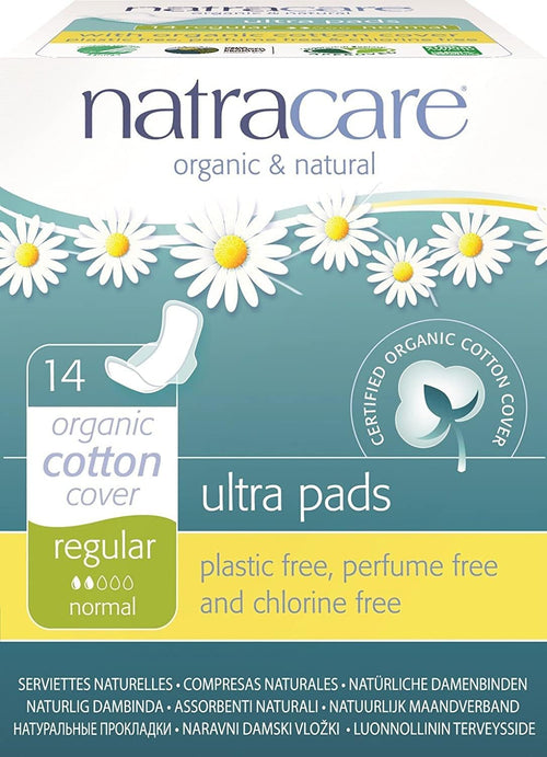 Natracare Regular Ultra Pads, Organic, 14 Count (Pack of 3)
