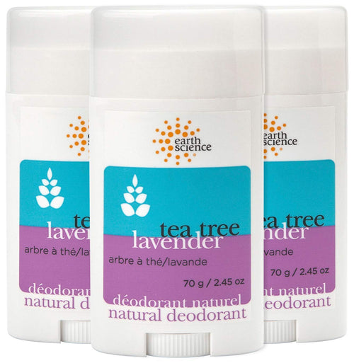 Earth Science Aluminum-Free Lavender and Tea Tree Deodorant, 2.45 oz (Pack of 3)