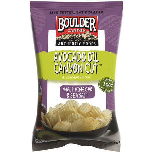 Boulder Canyon Kettle Chips, Malt, Vinegar & Sea Salt, Avocado Oil, 5.25 oz
