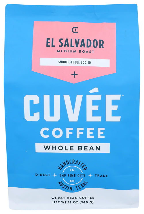 Cuvee Coffee El Salvador Single Origin Medium Roast Whole Bean Coffee, 12 oz